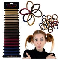 Gumki frotki do włosów bez łączeń elastyczne wygodne ozdobne zestaw 18 szt