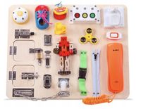 TABLICA SENSORYCZNA MANIPULACYJNA MONTESSORI MATA