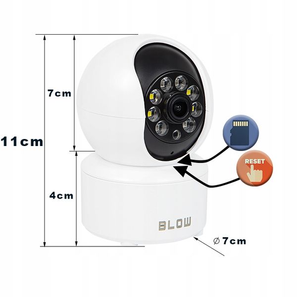 KAMERA WIFI IP WĘWNĘTRZNA OBROTOWA NIANIA 3MPx ZOOM SMART MINI 2K DETEKCJA zdjęcie 13
