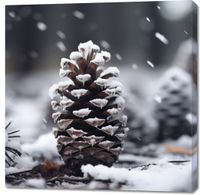 Obraz 100x100cm Zimowy Spokój