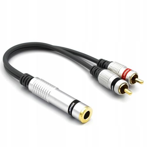 ADAPTER PRZEJŚCIÓWKA JACK GNIAZDO 6,3 STEREO NA 2x GNIAZDO RCA VITALCO na Arena.pl