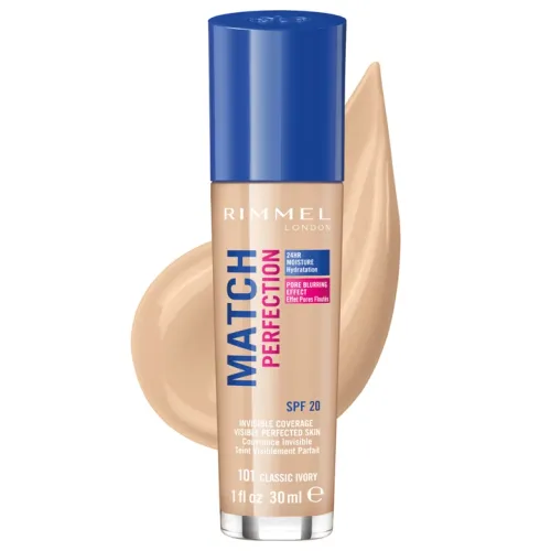 Rimmel London Match Perfection SPF20 30 ml dla kobiet Podkład 101 Classic I na Arena.pl