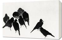 Obraz 60x40cm Crows, Seitei Japoński Vintage do Salonu