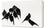 Obraz 60x40cm Crows, Seitei Japoński Vintage do Salonu