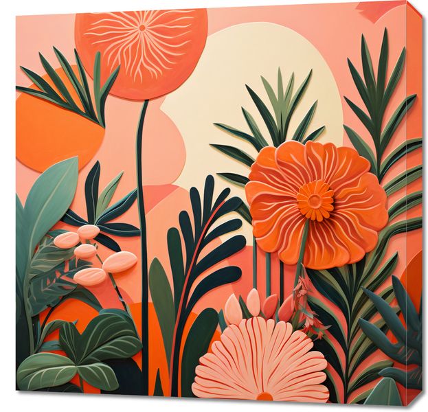 Obraz 70x70cm Koralowy Ogród zdjęcie 1