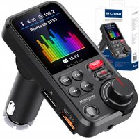 TRANSMITER BLUETOOTH 5.0 FM ZESTAW GŁOŚNOMÓWIĄCY QC3.0 SD BASS DUŻY