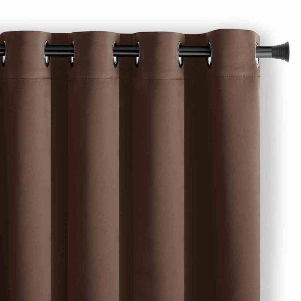 CURT/AH/BLACKOUT/EYELETS/D.BROWN/140X175/1PC zdjęcie 1