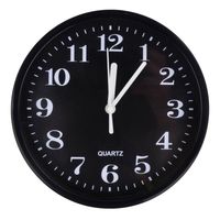 Zegar Czarny Ścienny Czytelny Sekundnik Stylowy