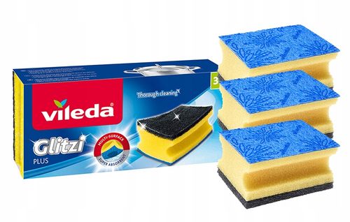 Zmywak profilowany Vileda Glitzi Plus 3szt. na Arena.pl