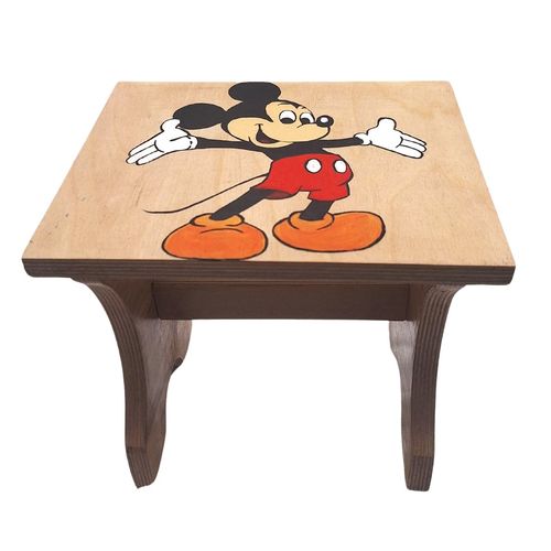 Drewniane Krzesełko Dziecięce z Myszka Miki 26x23x27 cm Ręcznie Malowane na Arena.pl