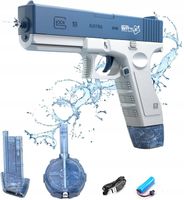 ELEKTRYCZNY AUTOMATYCZNY PISTOLET NA WODĘ DWA MAGAZYNKI GLOCK NIEBIESKI