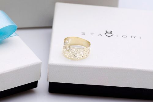 Złoty pierścionek PXC4659 na Arena.pl