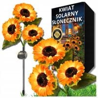2x LAMPA SOLARNA LED OGRODOWA SŁONECZNIK WBIJANA LAMPKI SOLARNE ZEWNĘTRZNA