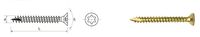 wkręt do drewna ocynk żółty na torx pfs+ 3.5*16mm t15 - 2 sto - 510 3.5*16*
