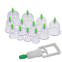 Bańki Chińskie Bezogniowe Próżniowe Na Cellulit 12Szt Zestaw Z Pompką