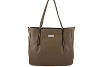 Shopperka damska skórzana Barberinis - Beżowa ciemna