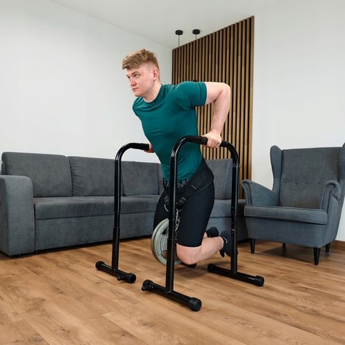 Poręcze do dipów ćwiczeń pompek, dipy treningowe WYSOKIE 90cm STABILNE na Arena.pl