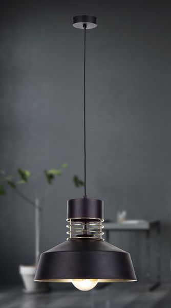 Lampa wisząca 1xE27 TITANIUM GOLD/BLACK zdjęcie 4
