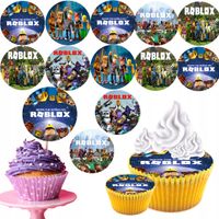 OPŁATEK na BABECZKI MUFFINKI zestaw na urodziny 12szt. - ROBLOX GRY