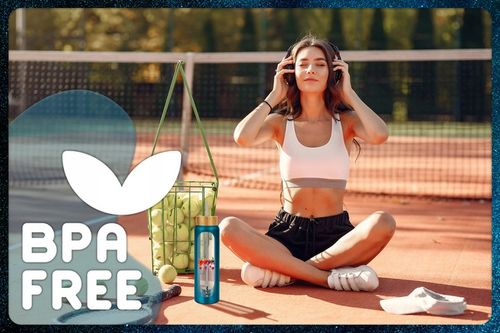 BUTELKA SZKLANA NA WODĘ NAPOJE ZE SŁOMKĄ SITKIEM SZCZELNA DUŻA BIDON 1,2L na Arena.pl