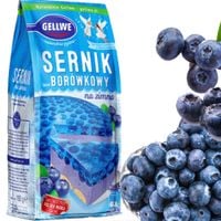 GELLWE SERNIK NA ZIMNO BORÓWKOWY borówka DODAJ MLEKO SCHŁÓDŹ I GOTOWE! 193g