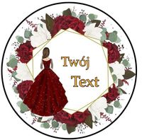 Opłatek na tort Urodziny 18 30 40 50 60 Ramka Kwiaty Tekst Gratis