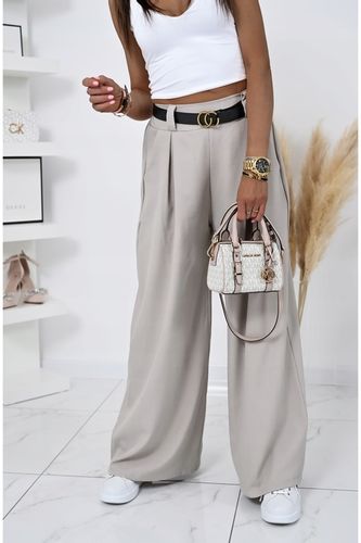 MODNE SPODNIE Z SZEROKĄ NOGAWKĄ I PASKIEM MICHELL! WZ.1 na Arena.pl