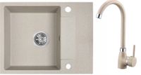 Zlewozmywak KUCHINOX Rab SBFA413Y Beżowy + bateria