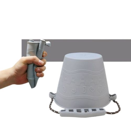 wiaderko do piaskownicy gumowe - szary na Arena.pl