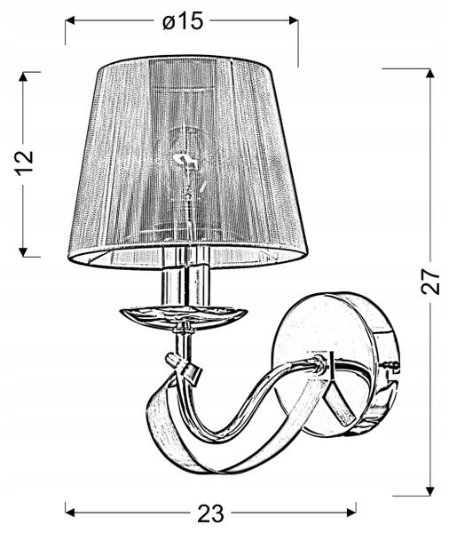 Kinkiet ścienny Candellux DIVA chromowany zdjęcie 2