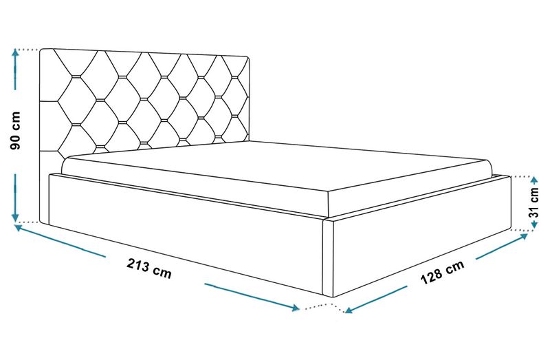 Łóżko tapicerowane slim4 120x200 ze stelażem i pojemnikiem kolory zdjęcie 11