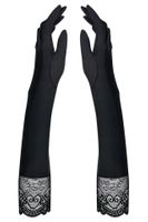 Czarne Rękawiczki Długie - Obsessive Miamor S-L (uniwersalny)