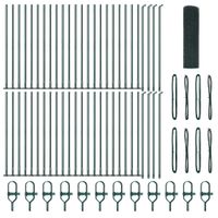 Ogrodzenie z słupkami Zielony 0.8 x 100 m Stal