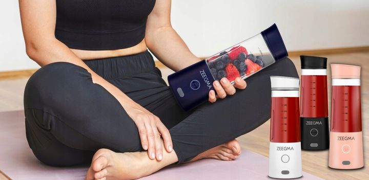 BLENDER BEZPRZEWODOWY KIELICHOWY 450ml 300W GRANATOWY zabierz ze sobą! zdjęcie 9