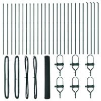 Ogrodzenie z słupkami Zielony 1 x 50 m Stal pokryta PCV