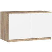 Nadstawka na szafę S 90 cm - dąb sonoma-biała - 2 drzwi