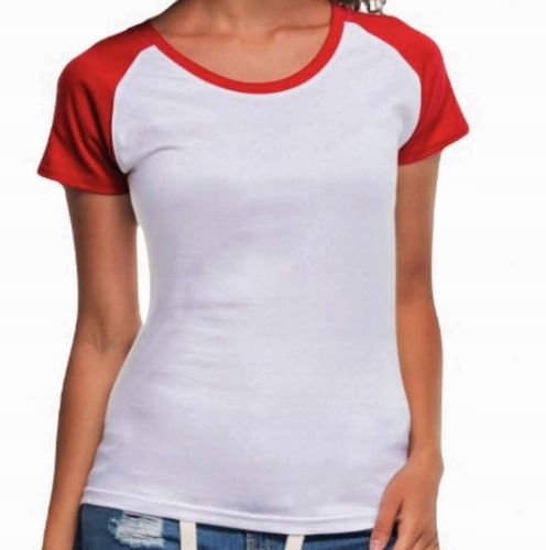 T SHIRT BLUZKA KOSZULKA DAMSKA 2XL BIAŁA Z CZERWIENIĄ BAWEŁNA SOL'S na Arena.pl