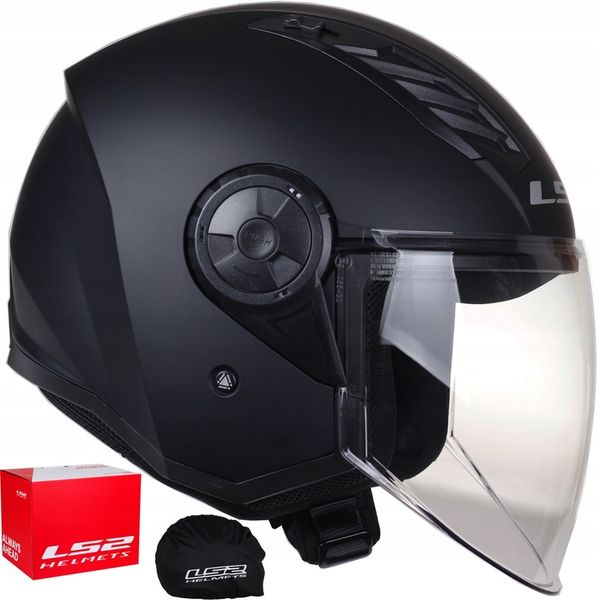 KASK LS2 OF616 Airflow II ECE 22.06 Solid Black Matt Czarny Mat Rozmiar M zdjęcie 3