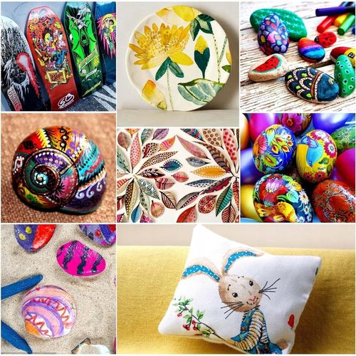 MARKERY AKRYLOWE ZESTAW 36 SZT Pisaki Flamastry Mazaki WODOODPORNE Z FARBĄ na Arena.pl