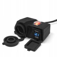 2X GNIAZDO ZAPALNICZKI DO MOTORU QUADA 2 GNIAZDA USB 3,1 AMPERA Z WOLTOMIER