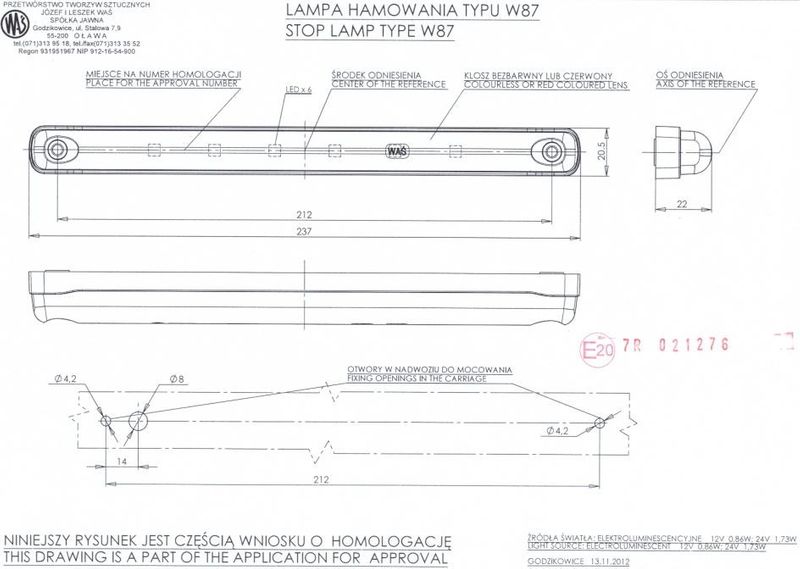 Lampa LED hamowania długa W87 (681) zdjęcie 6