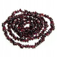 Granat sieczka szlifowana kamyczki na żyłce 4-8mm sznur 88-90cm