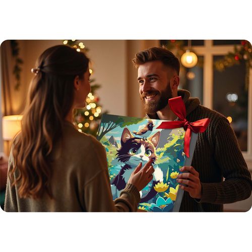 Obraz do malowania po numerach 40x50 cm Massido Kotek na Arena.pl