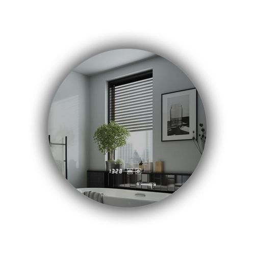IREDA Lustro łazienkowe z oświetleniem LED, okrągłe, 70 cm na Arena.pl