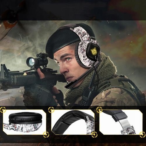 ONIKUMA K19 CAMO SŁUCHAWKI GAMINGOWE NAUSZNE PRZEWODOWE Z MIKROFONEM RGB na Arena.pl