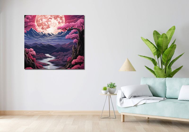 Obraz 100x90cm Różowa Kraina Marzeń zdjęcie 2