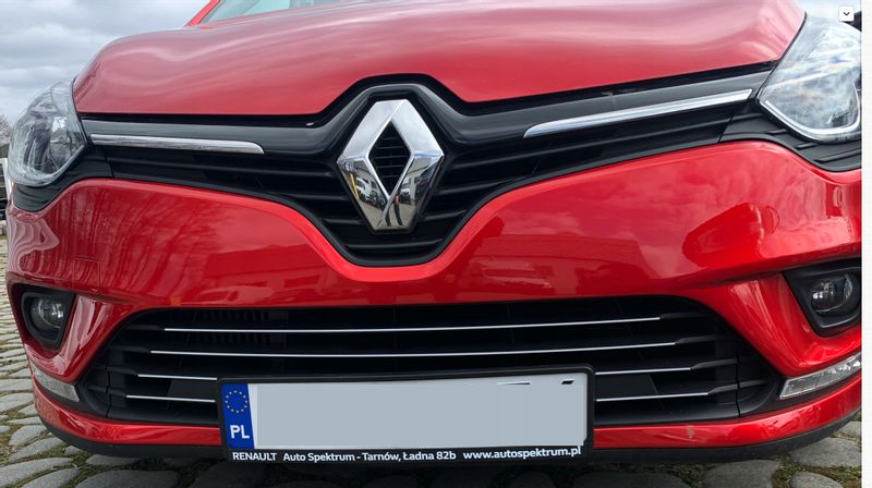 Renault CLIO IV - Listwy CHROM atrapa na grill zdjęcie 1