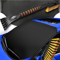 Osłona Antyszronowa Na Szybę Auta Mata 188x80cm Skrobaczka Ze Szczotką 65CM