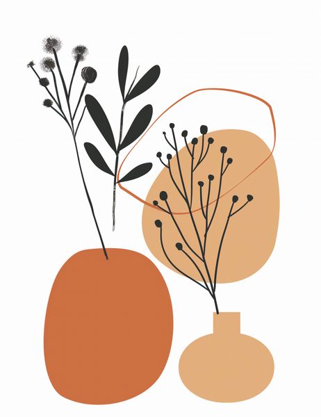 Plakat 50x65cm Botaniczny Pastel zdjęcie 1