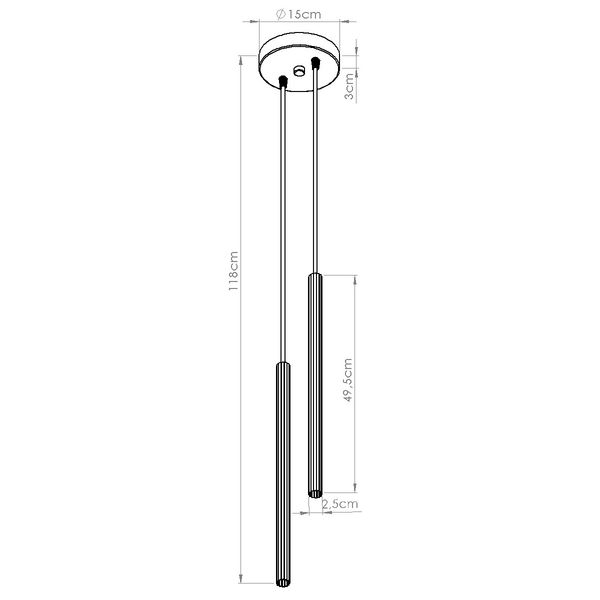 Lampa wisząca ARCHE 2P czarna zdjęcie 10